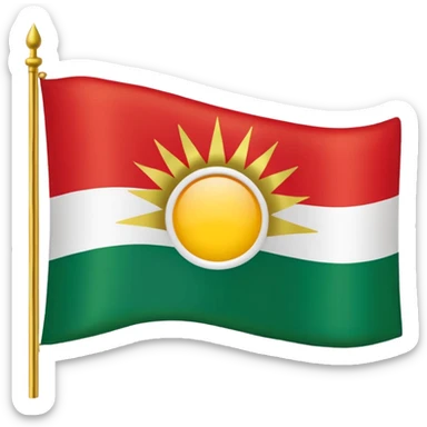 Kürdistan flag sticker
