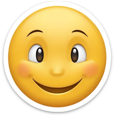 Smile face that is nonchalant  sticker