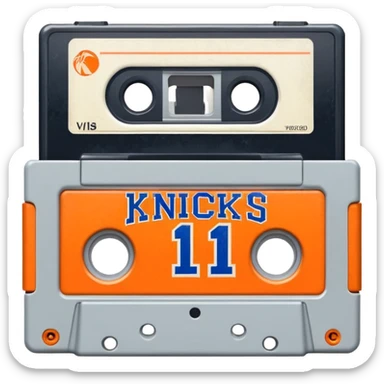 Knicks Basketball VHS sticker