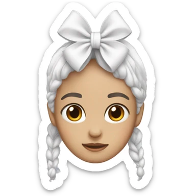 White Headbow  sticker