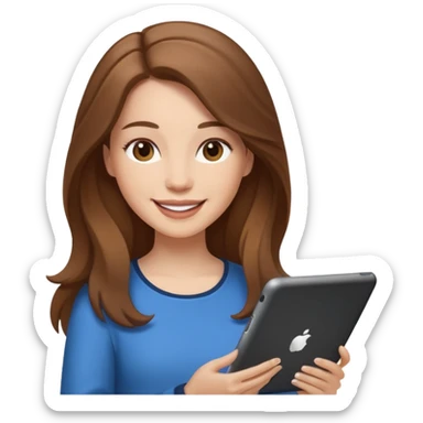 No she is white and she hold a ipadnooooo sticker