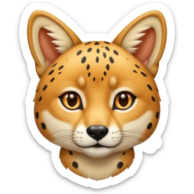 Cheetah-serval-shiba-inu-hybrid sticker