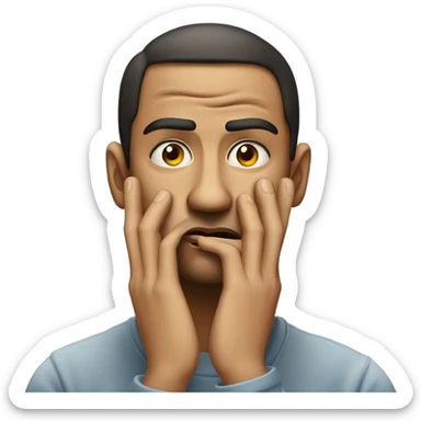 Guy plugging his nose  sticker