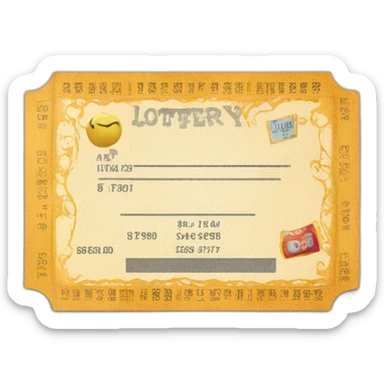 lottery ticket sticker
