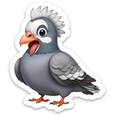 Pigeon screaming sticker