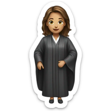 lawyer women Wearing a robe sticker