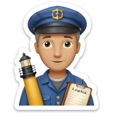 lighthouse Keeper with Logbook sticker