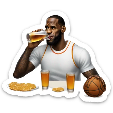 Lebron drinking Prime sticker