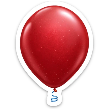 red glitter baloon chat sticker