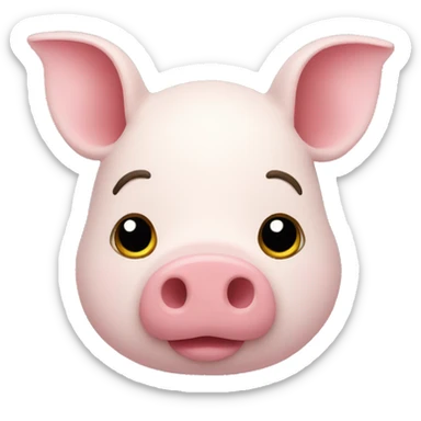 Car de cerdito sticker