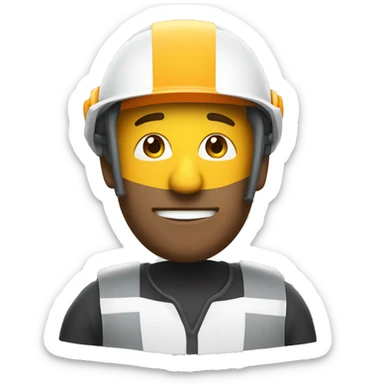 ingeniero con casco blanco  sticker