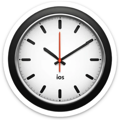 make Clock in minimalism  without numbers  sticker