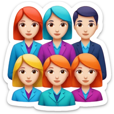 Staff team logo with name no faces sticker