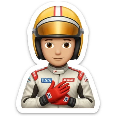 Formula racer man sticker