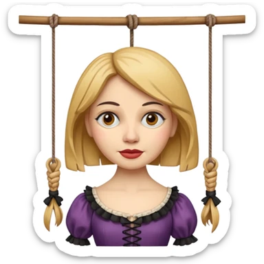 Icon for Puppet Theater: a girl puppet on strings sticker