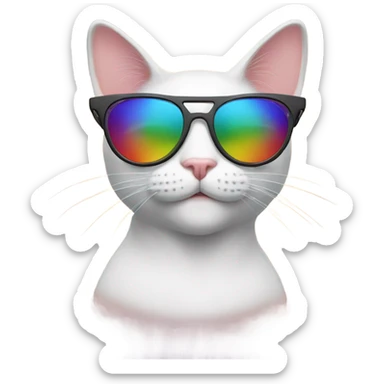  Gay Cat with  gay sunglasses gay sticker