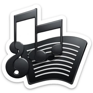 note of silence music sticker