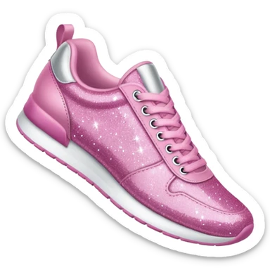 pink glitter fabric sneakers no brand sticker