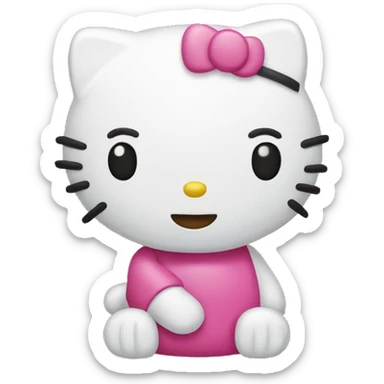 A hello kitty emoji  sticker