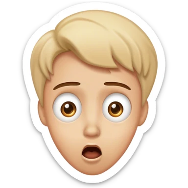 Stunned surprised emoji sticker