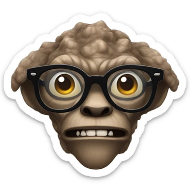 Demogorgon with glasses  sticker