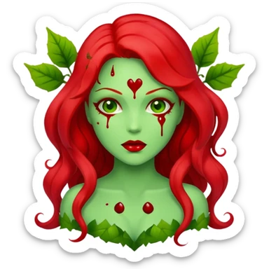 Poison ivy with blood over it  sticker