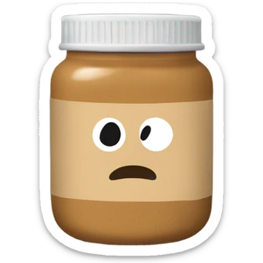 peanut butter jar no face simple plain sticker