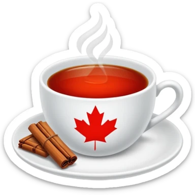 Türk bayrağı bardaklı çay sticker