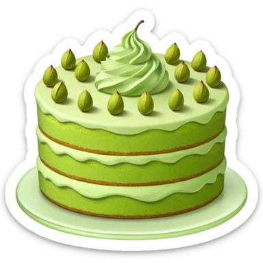 Green pistachio cake sticker