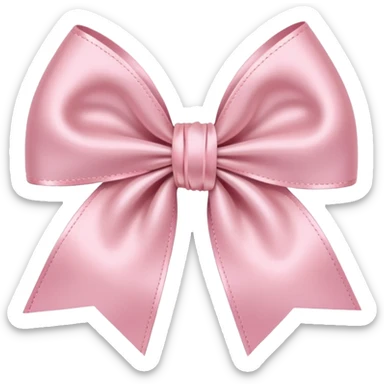 light pink ribbon bow sticker