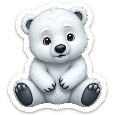 cute polar bear character, snowy fur, winter vibe, 3D cartoon, mobile game icon style, clean background, no text, no watermark
 sticker