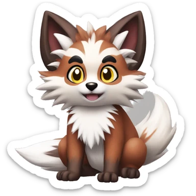 Lycanroc Furret Zigzagoon sticker