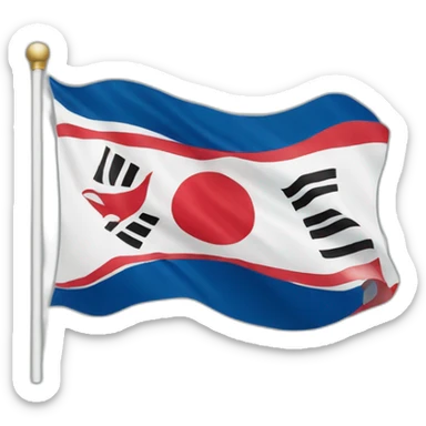 flag of east korea sticker