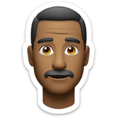 A serious and determined man, but smiles sticker