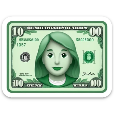 100 dollar bill  sticker