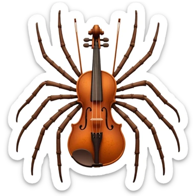 Violin spider sticker