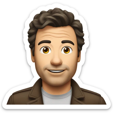 Jimmy Fallon with chest hair sticker