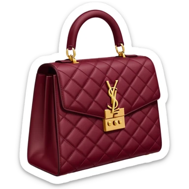 Maroon YSL bag sticker