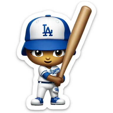 Los Angeles Dodgers hello Kitty sticker