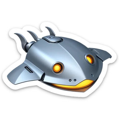 robot stingray with iron skin sticker