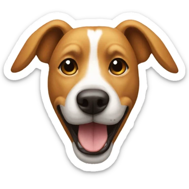 Smiley face with dog ears and snout sticker