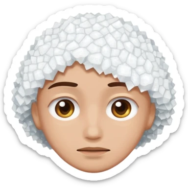 Face with pile of salt sticker