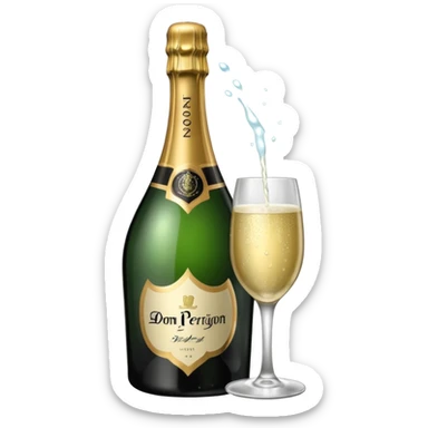 A dom perignon champange just bottle sticker
