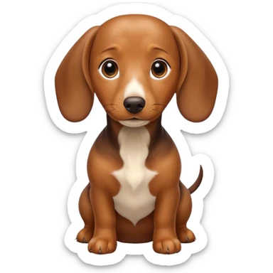 Dachshund brown and cream  sticker