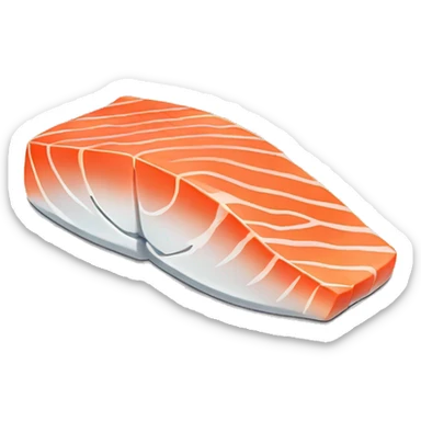 Salmon steak, white background sticker