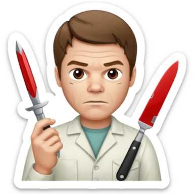 dexter Morgan with scalpel knife sticker