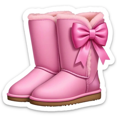 Pink bow uggs sticker