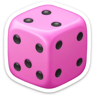 Pink dice  sticker