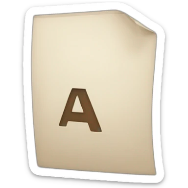the letter “A” sticker