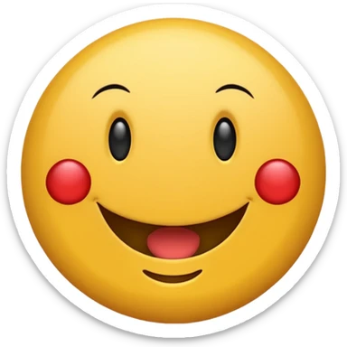 Smiley rond  qui rougis  parce qu’il est timide  sticker